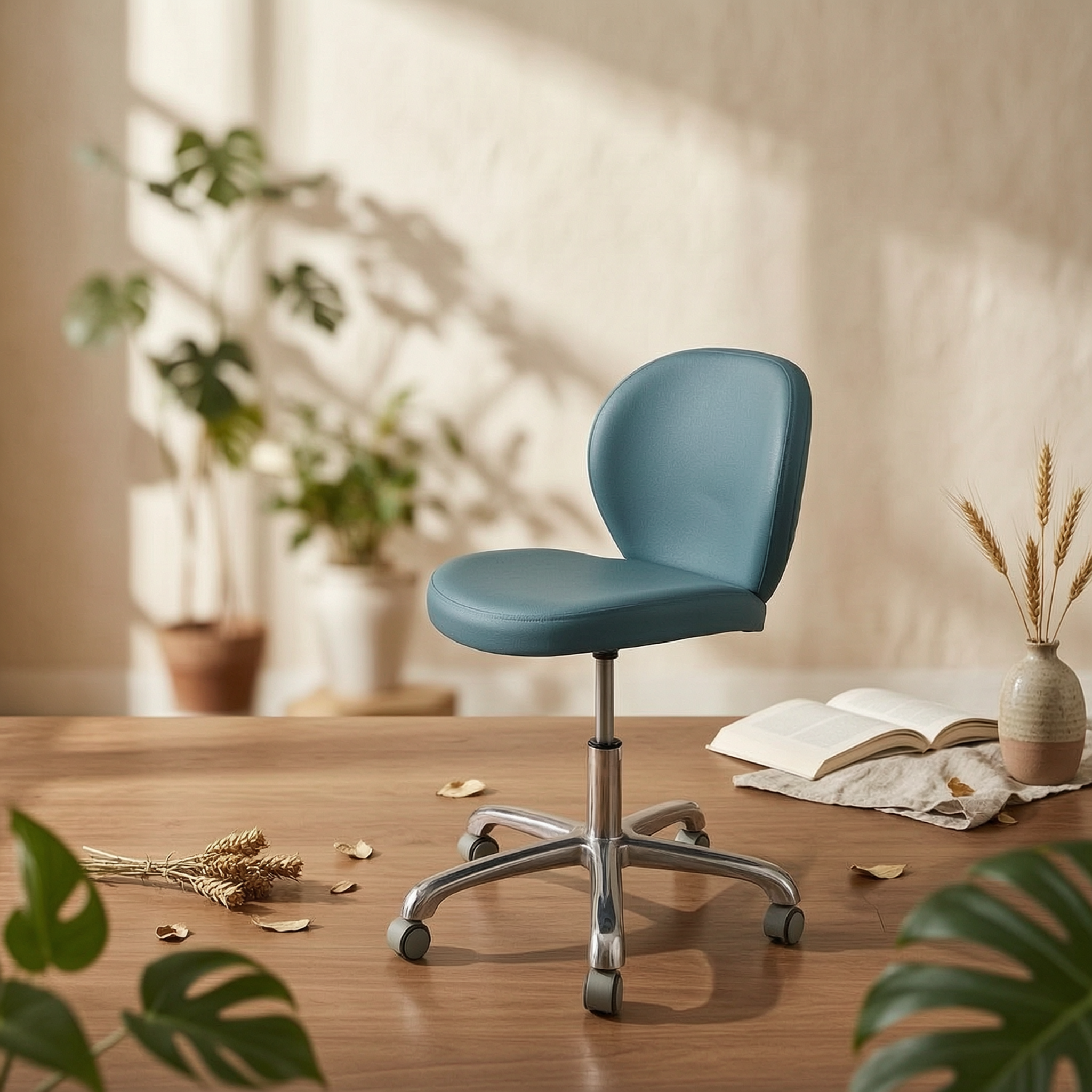Office Furniture Commercial - Upholstered Swivel Chair Cushioned Swivel Desk