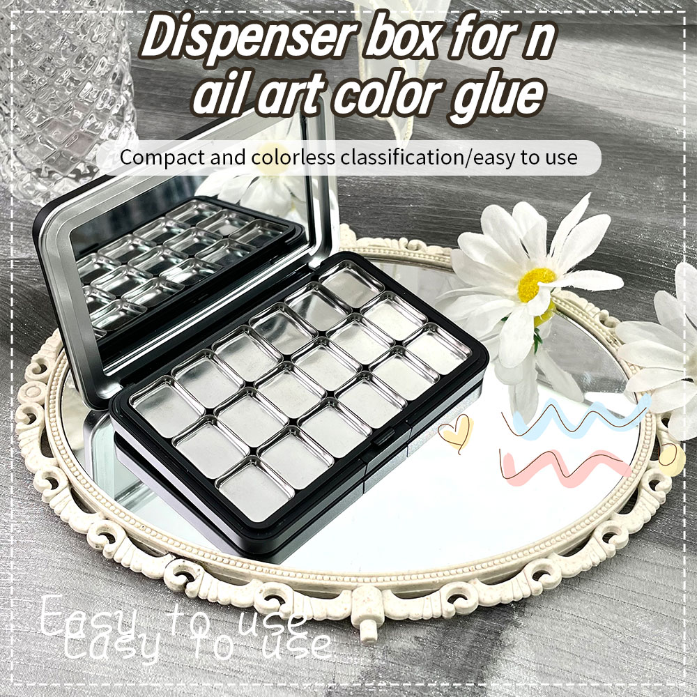 Locker Storage Metal - 18 Grids Iron Watercolor Paint Box