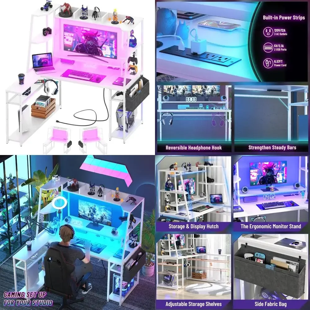 Gaming Desk With Hutch - 