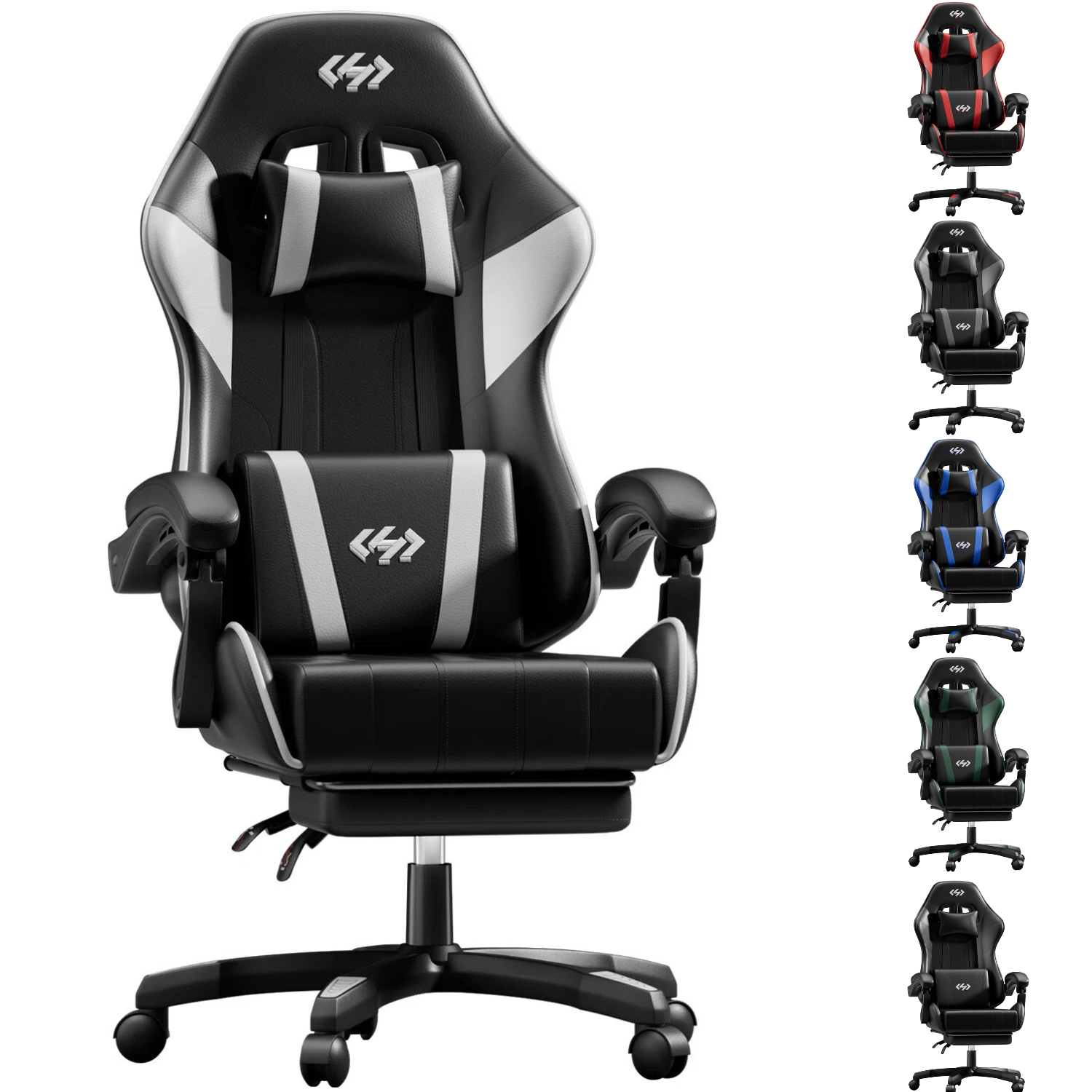 Gaming Desk With Hutch - Ergonomic Gaming Chair, PU Leather Computer