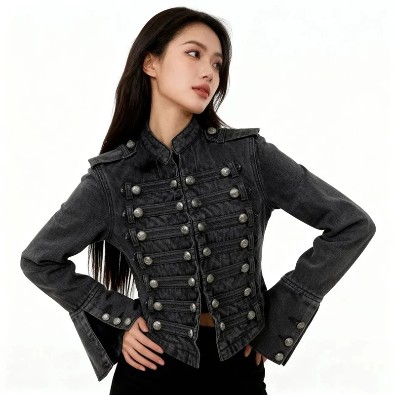 Coat Rack Standing - Vintage Slim Fit Denim Coats Women