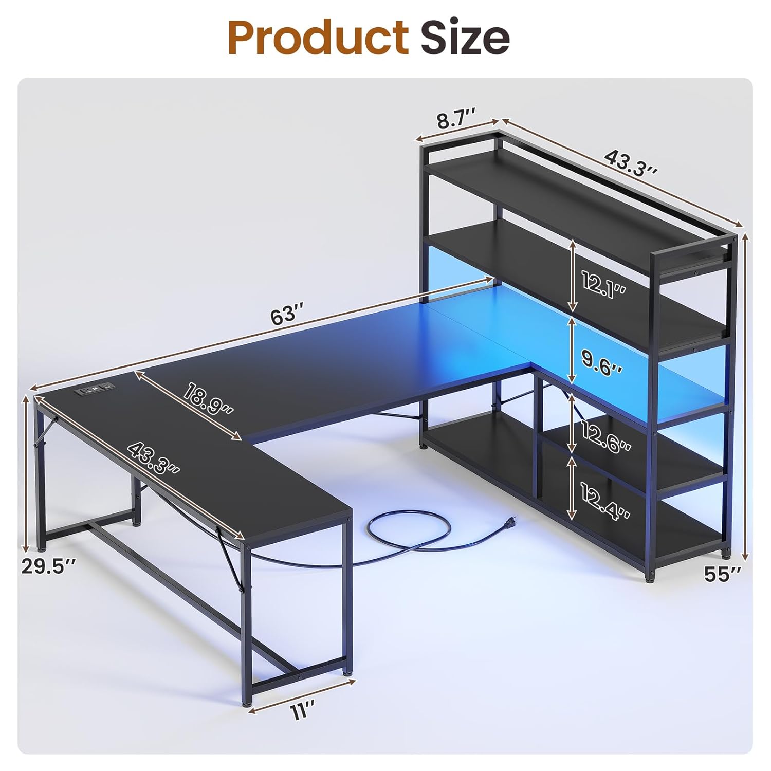 L Shaped Gaming Desk, 63'' Rev - Office Furniture Custom review and price