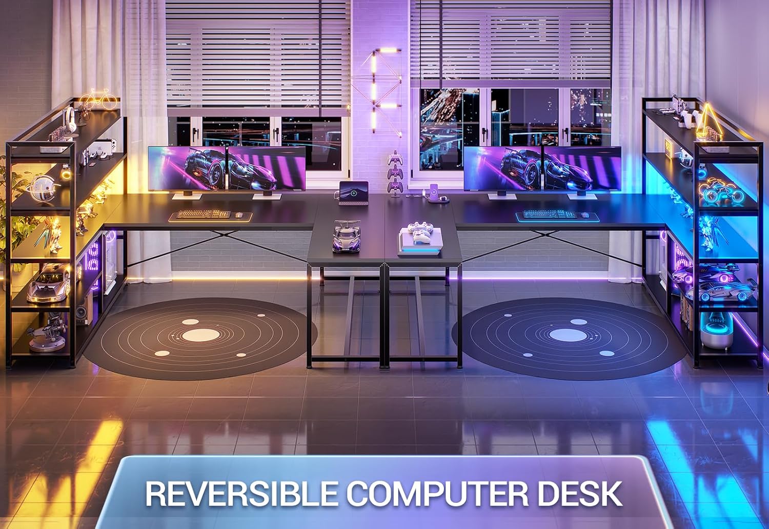 L Shaped Gaming Desk, 63'' Rev - Office Furniture Custom review and price