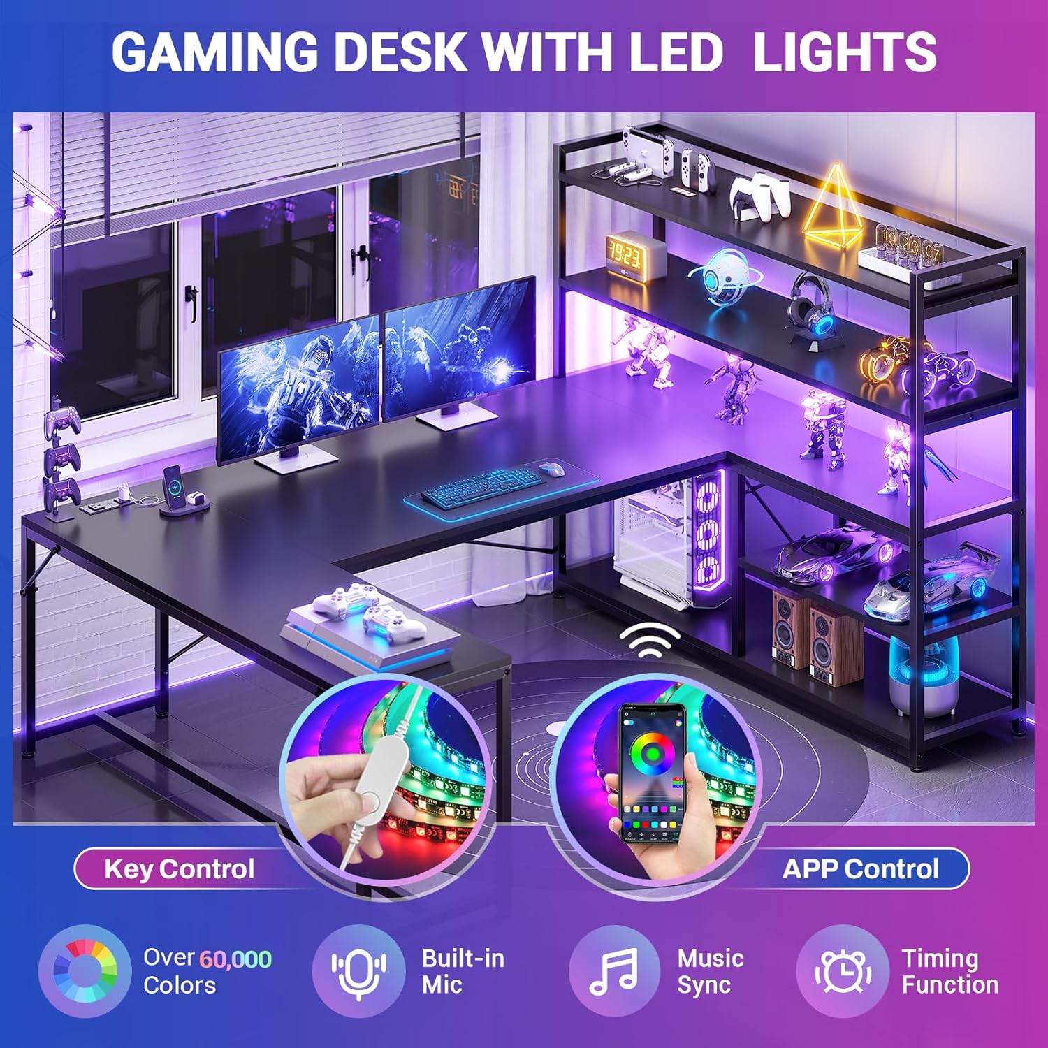 L Shaped Gaming Desk, 63'' Rev - Office Furniture Custom review and price