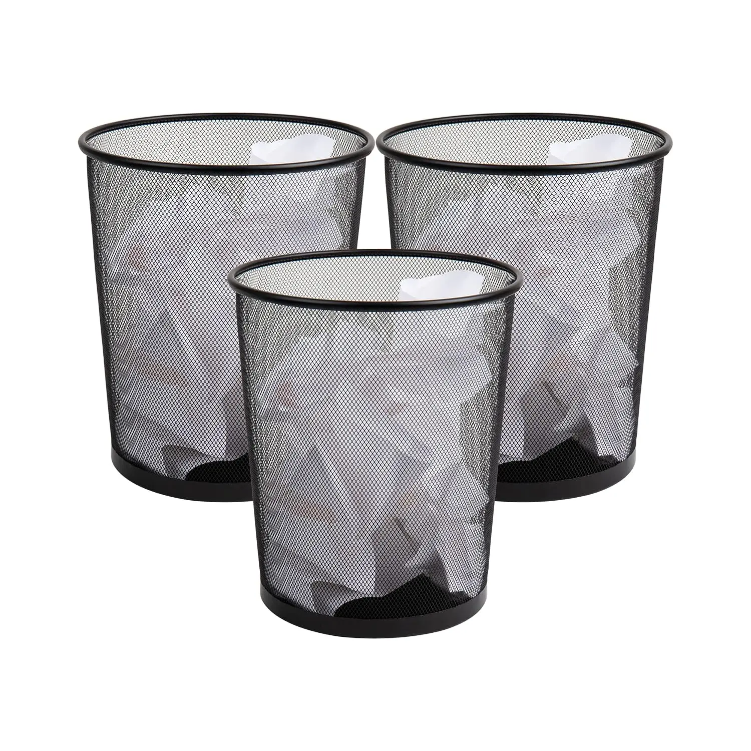 Set of 3 Mesh Trash Cans, 4.4  - Paper Basket Mesh review and price