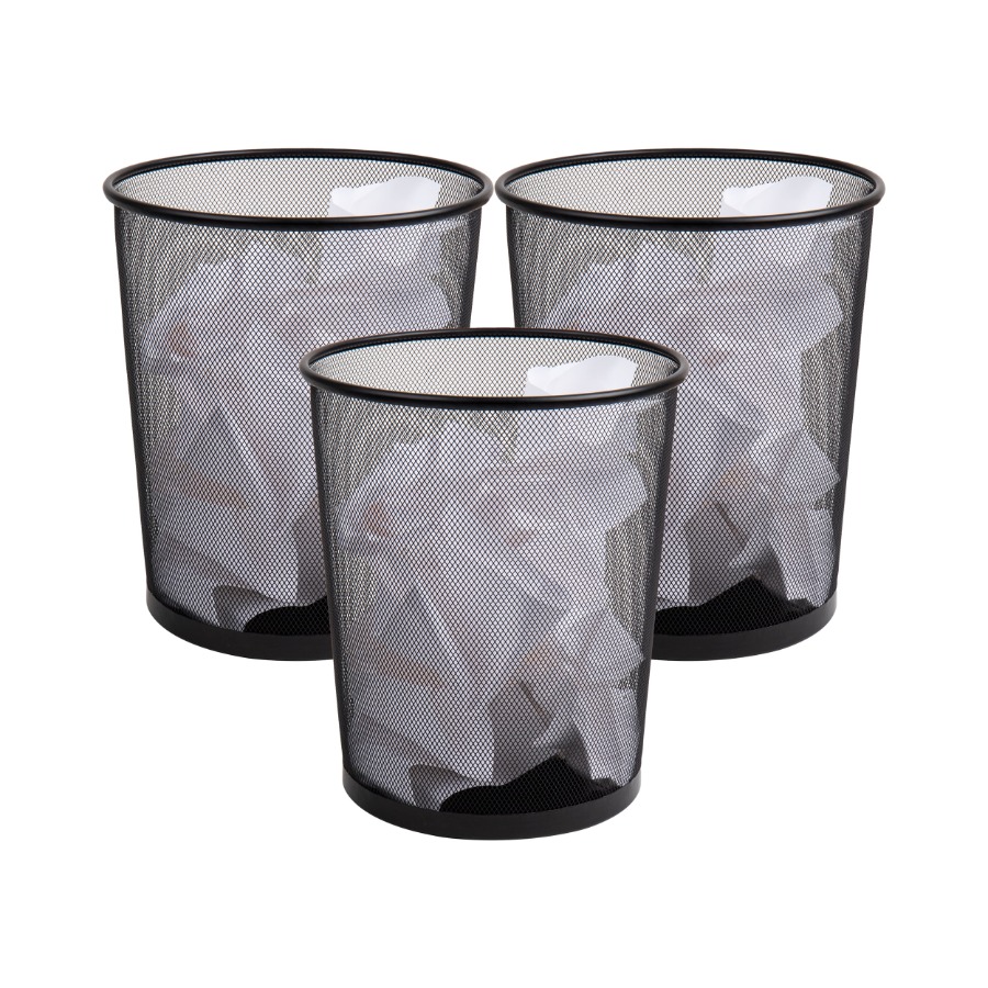 Mesh Trash Can Set of 3 Metal  - Paper Basket Mesh review and price