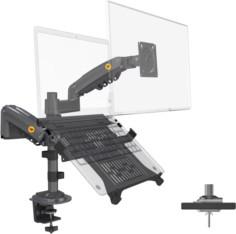 Dual Arm 2 in 1 Combo Laptop M - Adjustable Monitor Mount review and price
