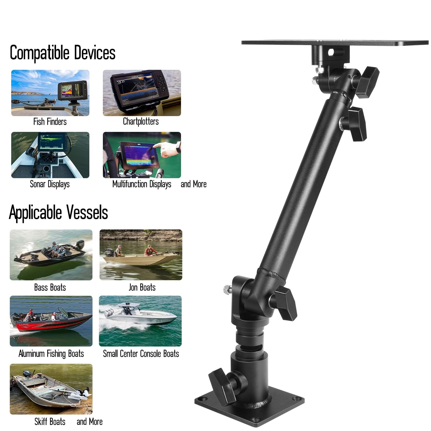 Marine Anodized Aluminum Monit - Adjustable Monitor Mount review and price