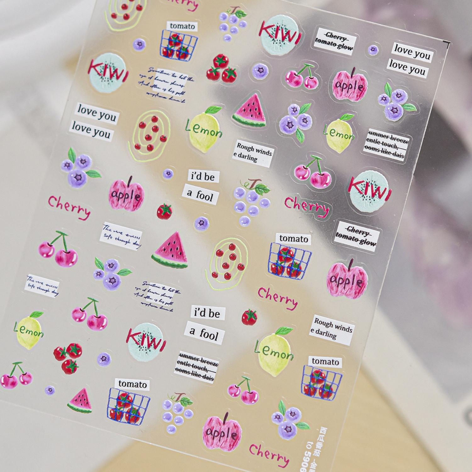 Fresh Fruit Nail Decals 5D Plu - Paper Basket Mesh review and price