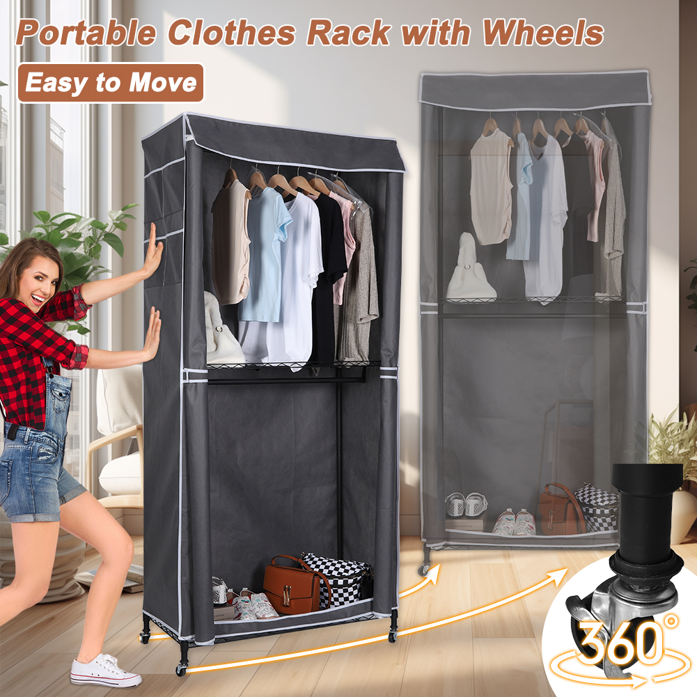Clothes Rack Standing Rolling  - Coat Rack Standing review and price