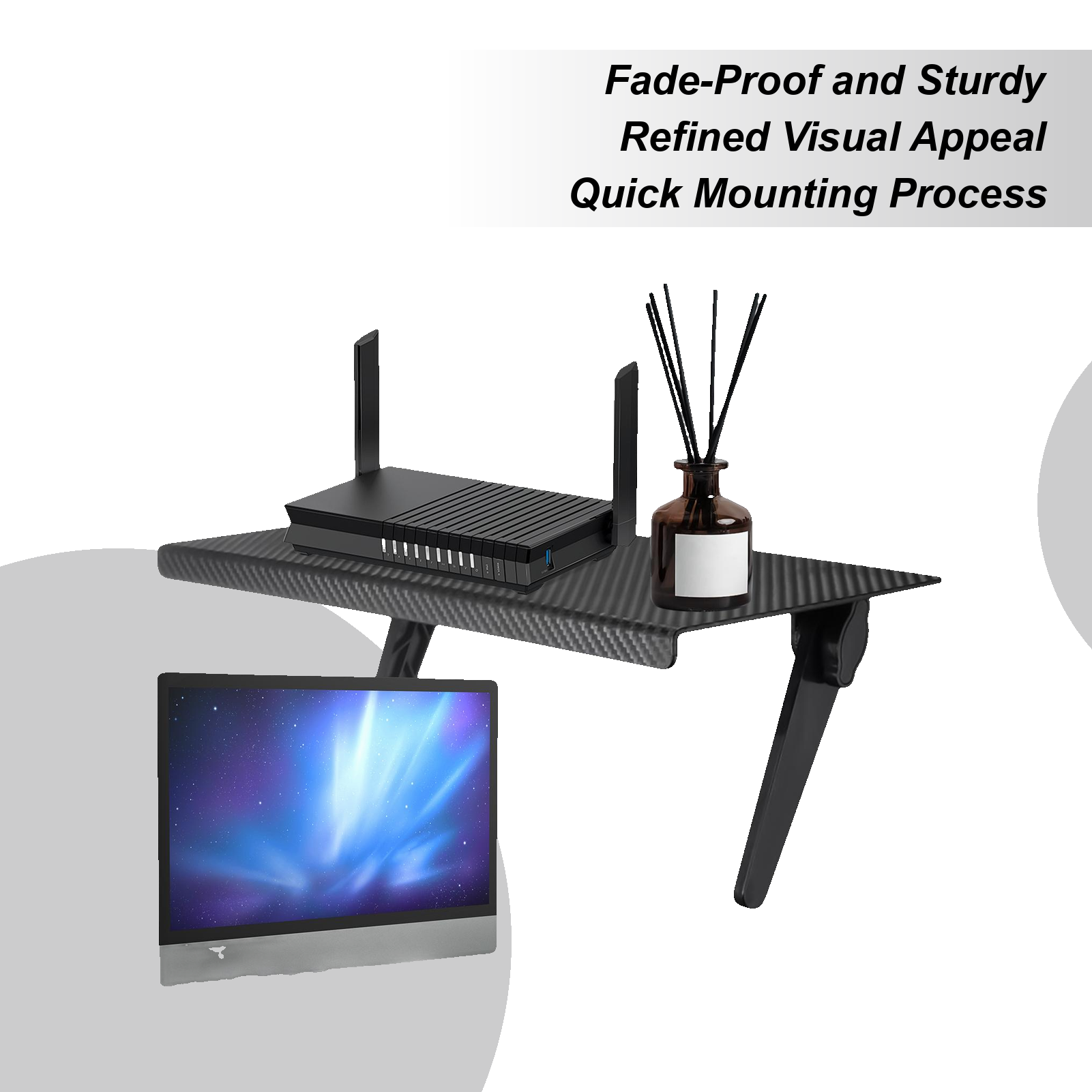 TV Shelf For Cable Box 13in DV - Adjustable Monitor Mount review and price