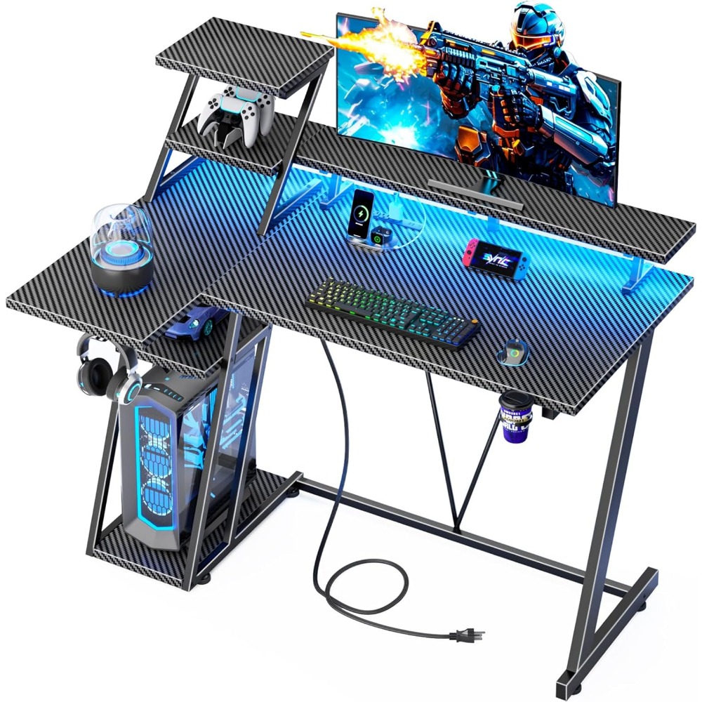 Premium 39 Inch Gaming Desk wi - Gaming Desk With Hutch review and price
