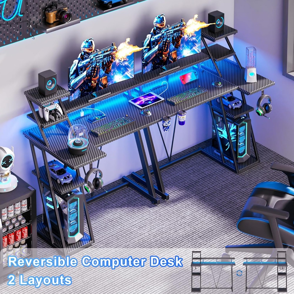 Premium 39 Inch Gaming Desk wi - Gaming Desk With Hutch review and price