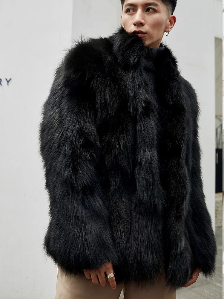 Furry Stand Collar Oversized T - Coat Rack Standing review and price