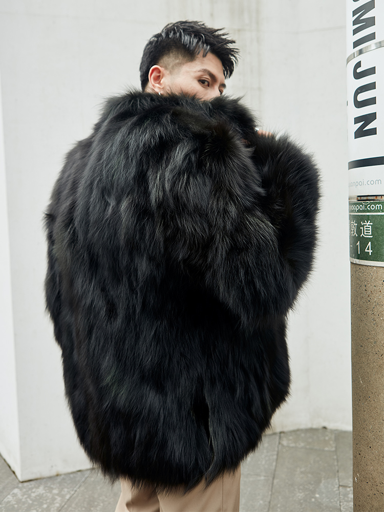 Furry Stand Collar Oversized T - Coat Rack Standing review and price
