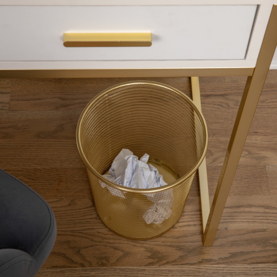Ryder Gold Mesh Metal Trash Ca - Paper Basket Mesh review and price