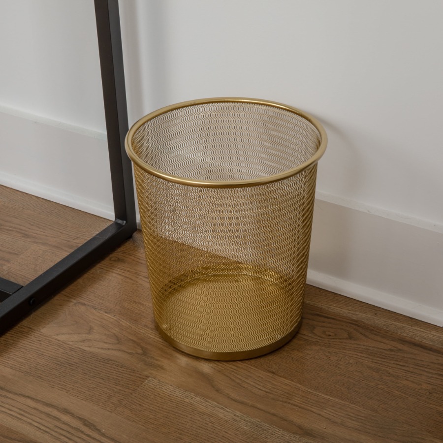 Ryder Gold Mesh Metal Trash Ca - Paper Basket Mesh review and price