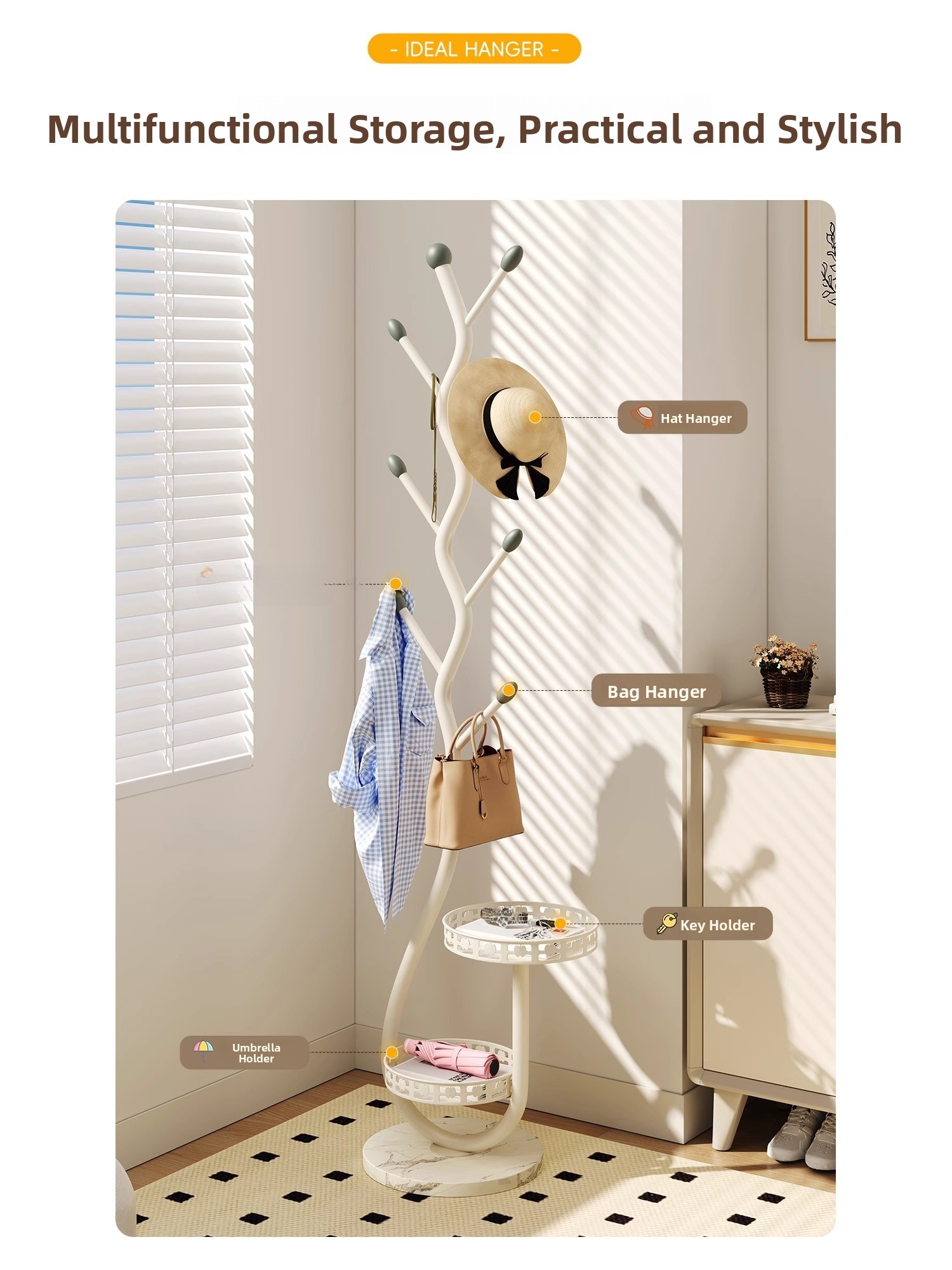 Nordic Style Carbon Steel Clot - Coat Rack Standing review and price