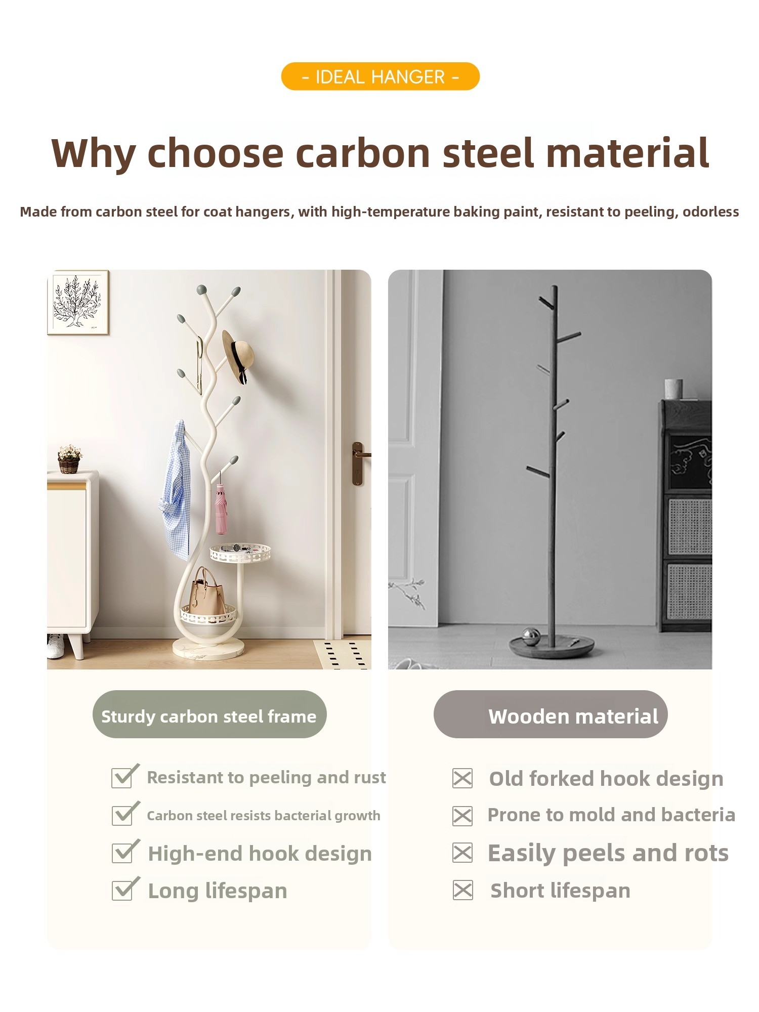 Nordic Style Carbon Steel Clot - Coat Rack Standing review and price