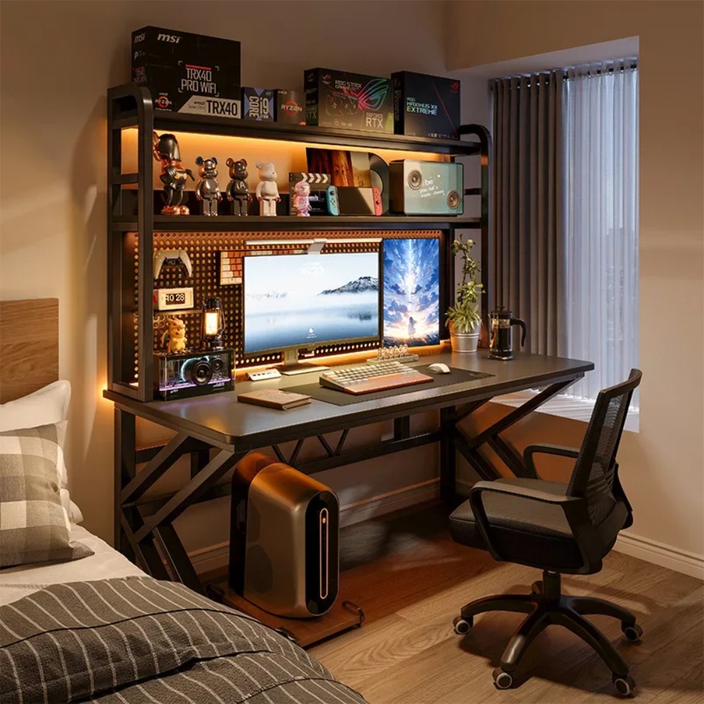 Gaming Desk with Bookshelf and - Gaming Desk With Hutch review and price