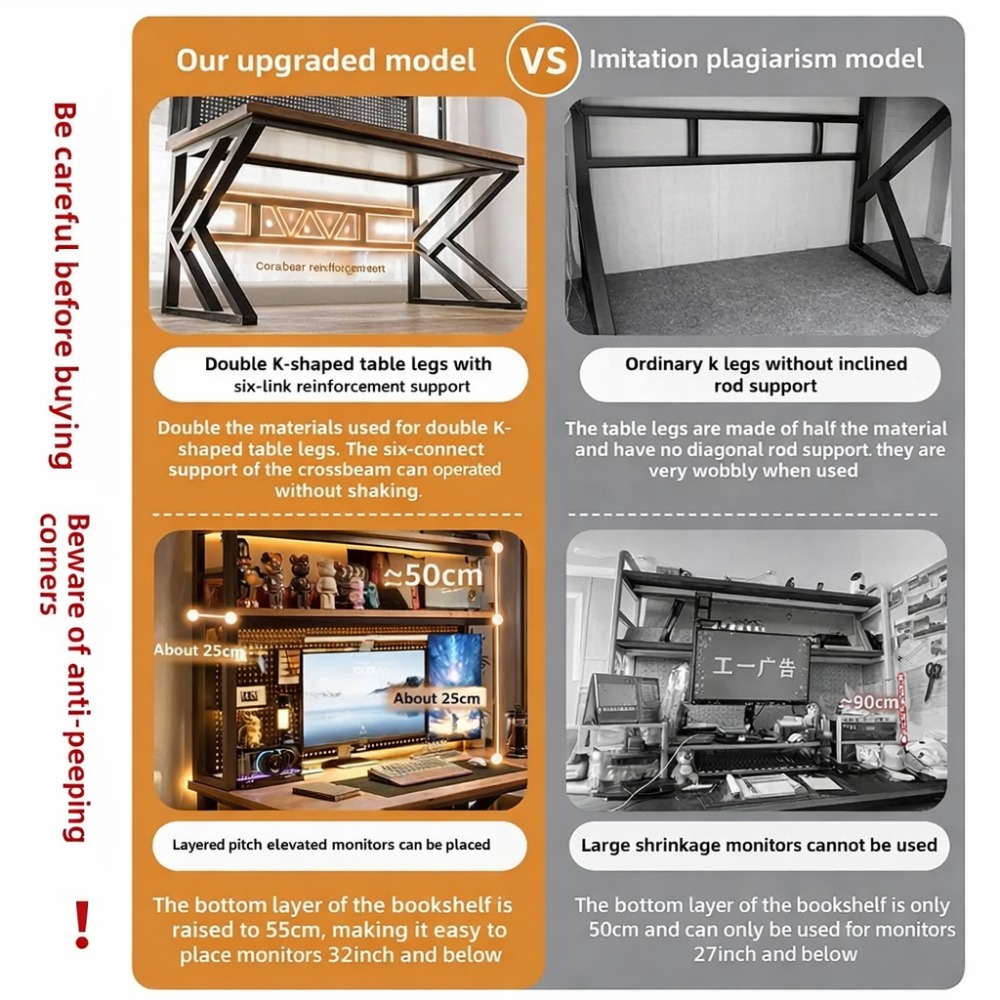 Gaming Desk with Bookshelf and - Gaming Desk With Hutch review and price