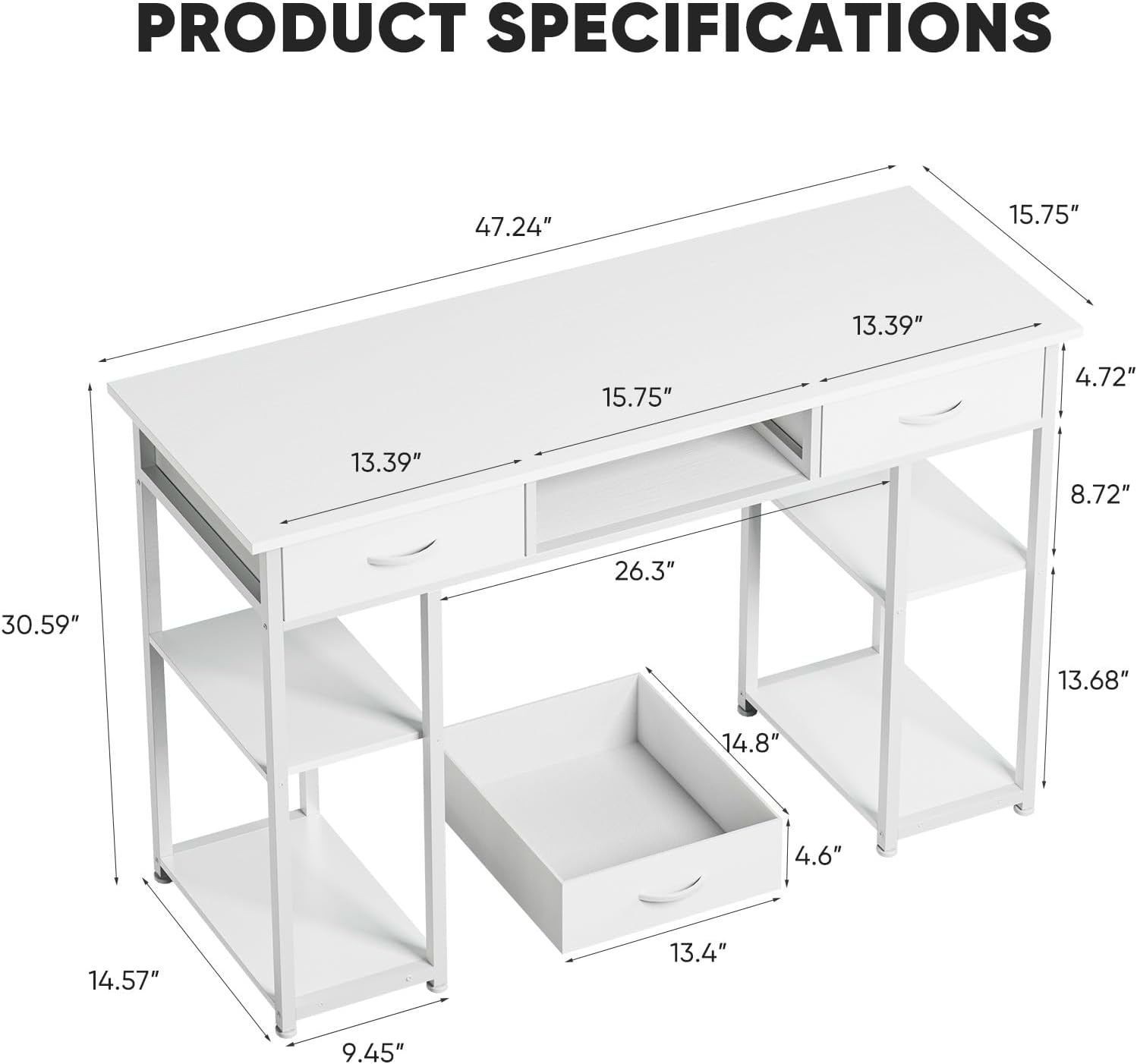 48-Inch Compact Computer Desk  - Gaming Desk With Hutch review and price