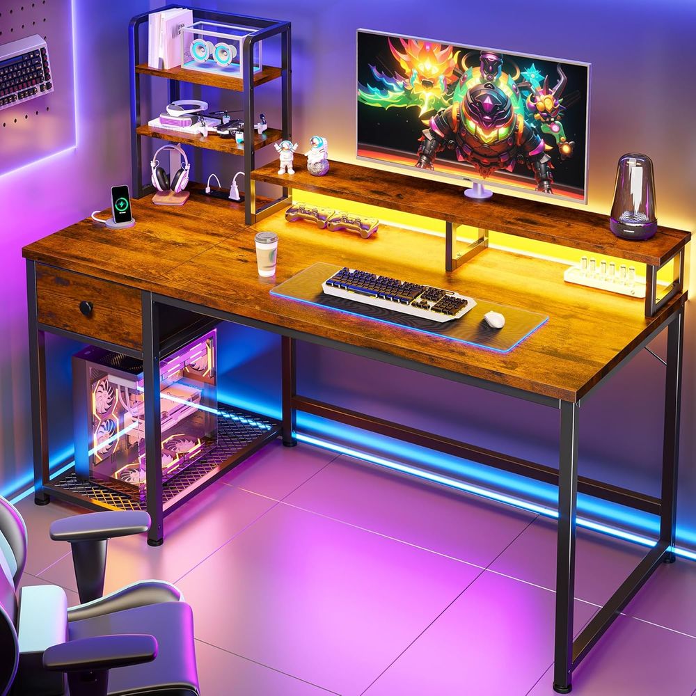 44 Desk with Hutch, Reversible - Gaming Desk With Hutch review and price