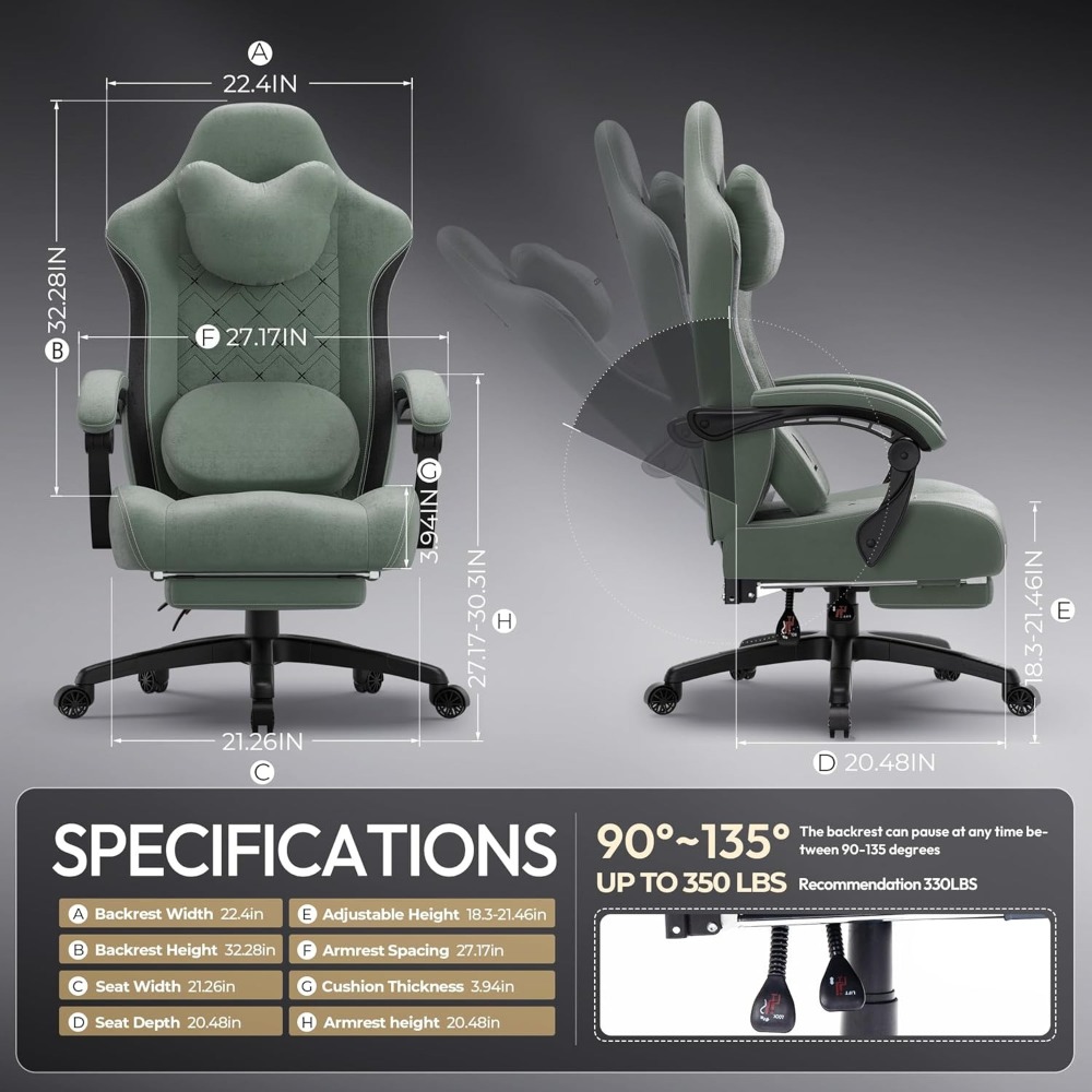 Big and Tall Fabric Gaming Cha - Office Furniture Commercial review and price