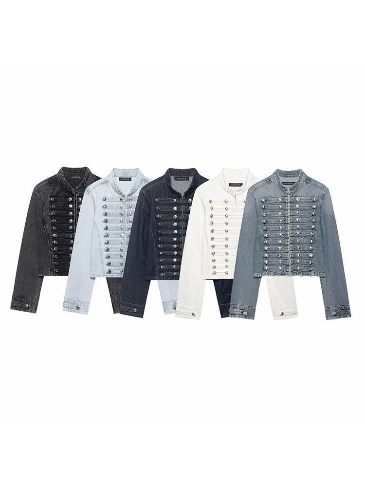 Women Holiday Chic Denim Jacke - Coat Rack Standing review and price